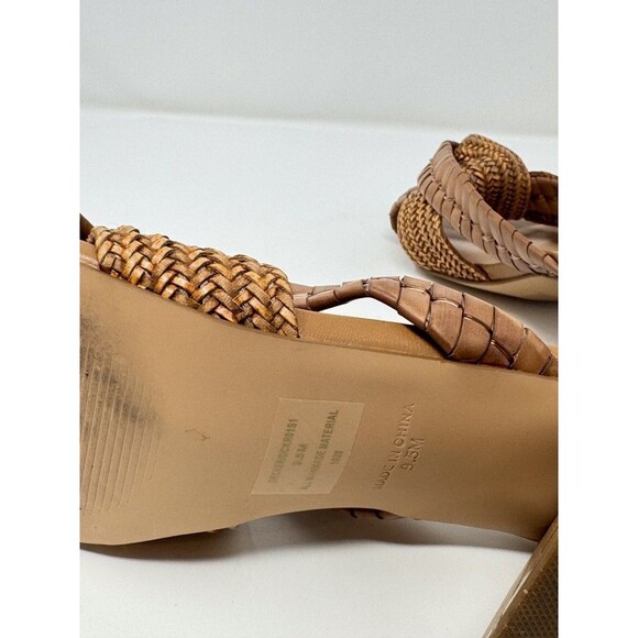 Steve Madden Decker Sandals Brown Leather Slip On Square Toe Heels US 9.5 M - Picture 8 of 8